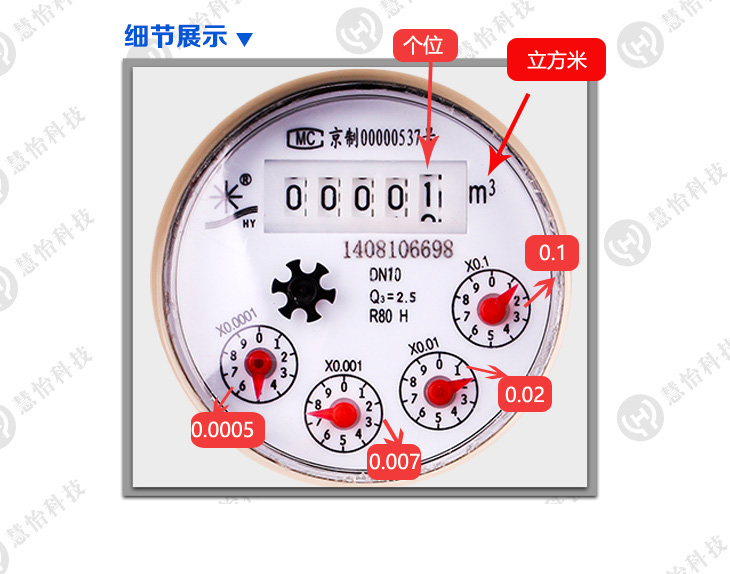 智能IC卡水表吨数怎么看?
